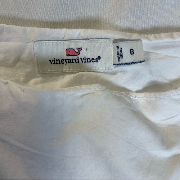 Vineyard Vines White Red Embroidered Skirt Size 8 Preppy Summer - Picture 6 of 6